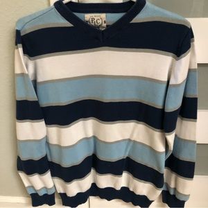 Blue Striped Sweater in EUC Boys’ XL 14-16 by PLC 100% Cotton